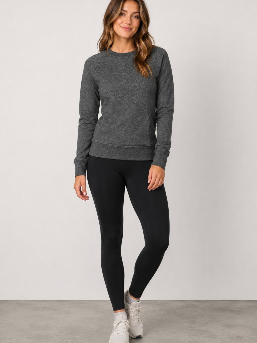 lululemon LIKE NEW ✨ Women's scuba Crewneck Sweatshirt in Heather Black